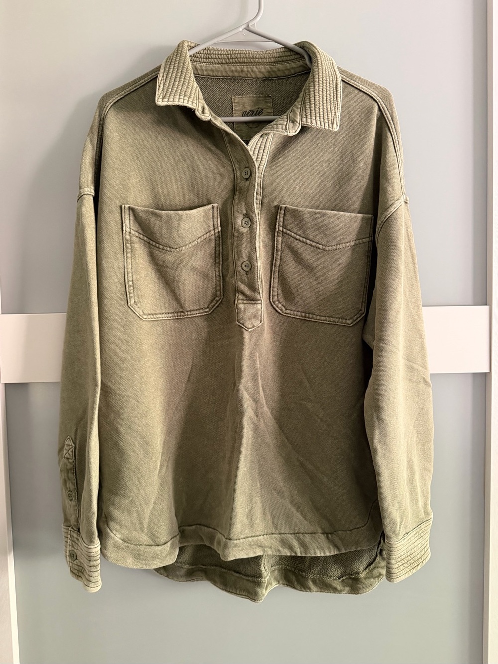 aerie Olive Knit Pullover